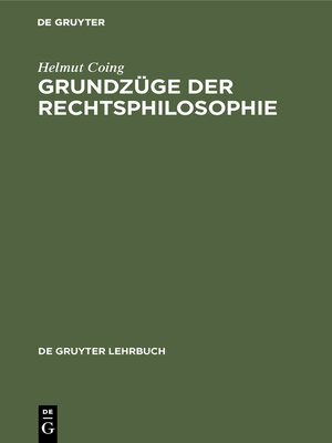 cover image of Grundzüge der Rechtsphilosophie